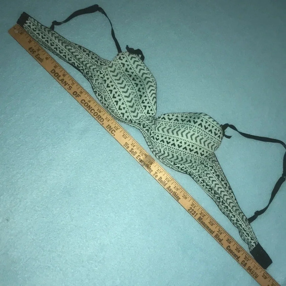 JOE BOXER 36 B sea foam mint Aztec print padded push up bra - Picture 8 of 8